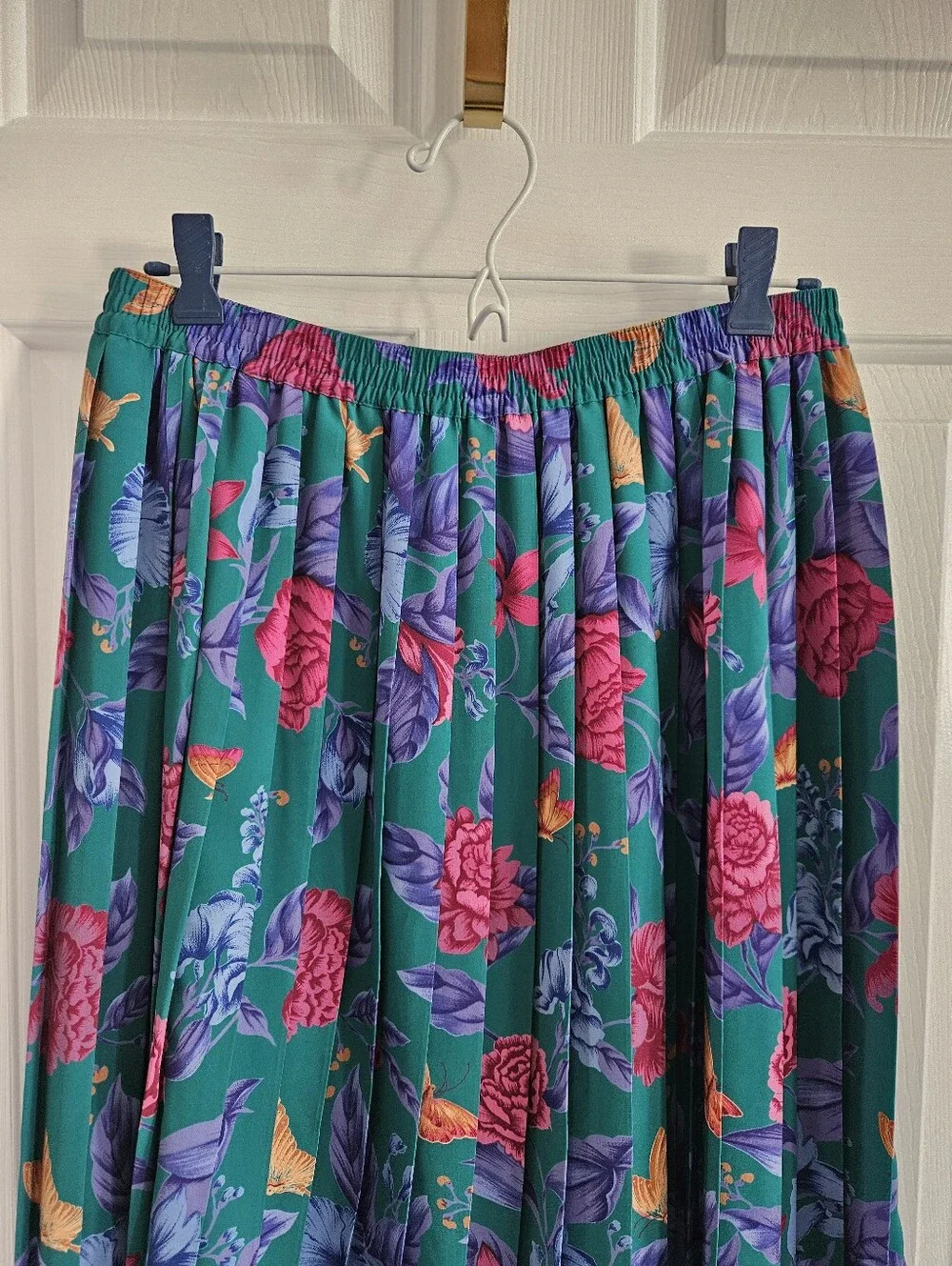 NWT Vintage Alfred Dunner Pleated Floral Midi Skirt